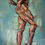Thumbnail: Male nude torso, male legs oil painting (shipped on roll on in a tube)