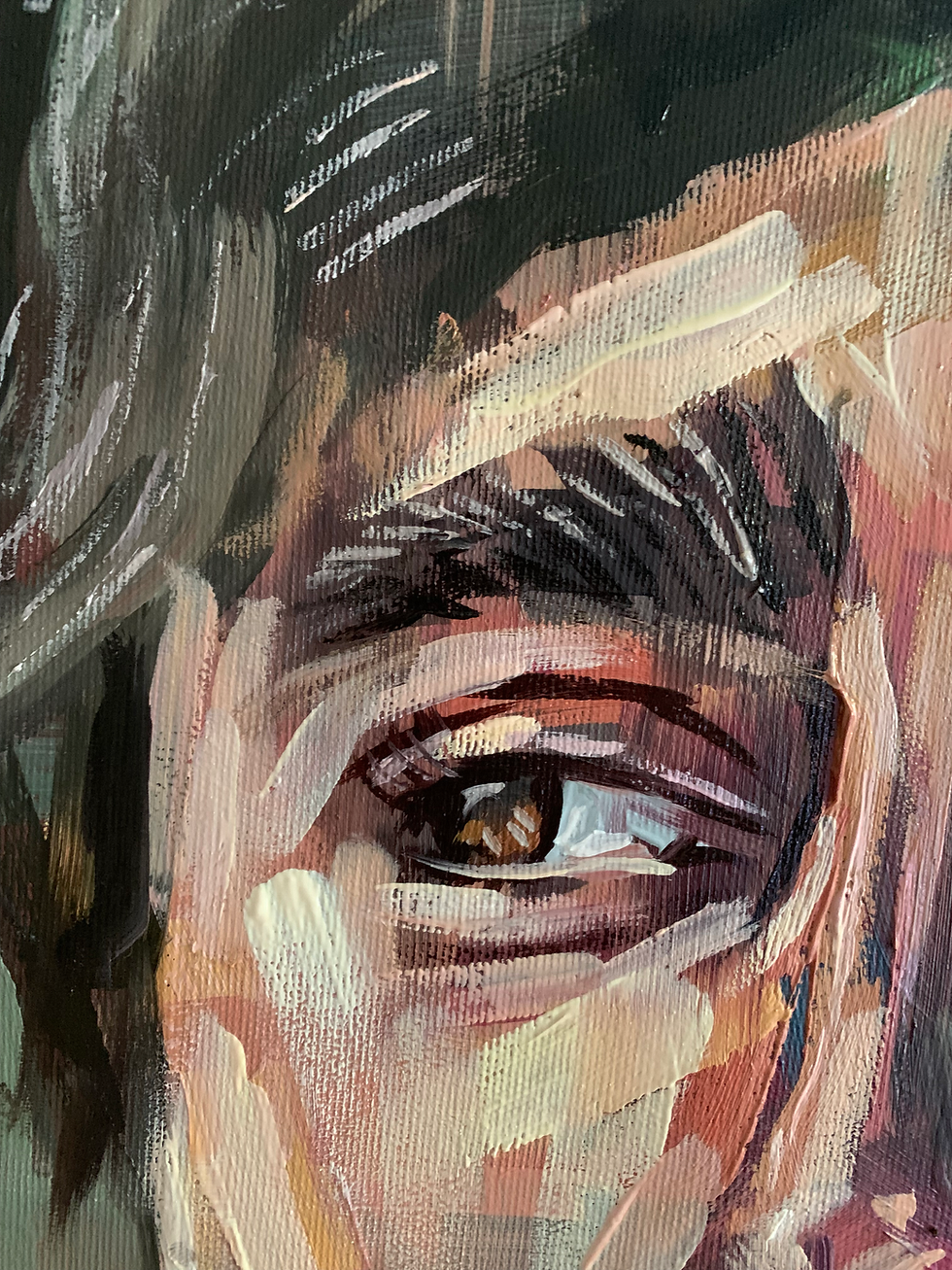 Thumbnail: Male portrait oil painting, sad man, young handsome man, gay erotic art