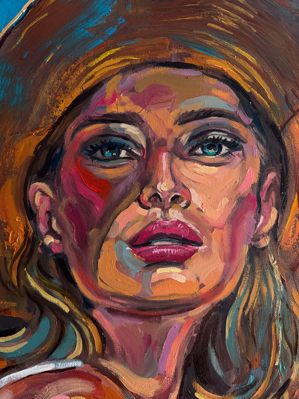 Thumbnail: Beautiful woman oil painting