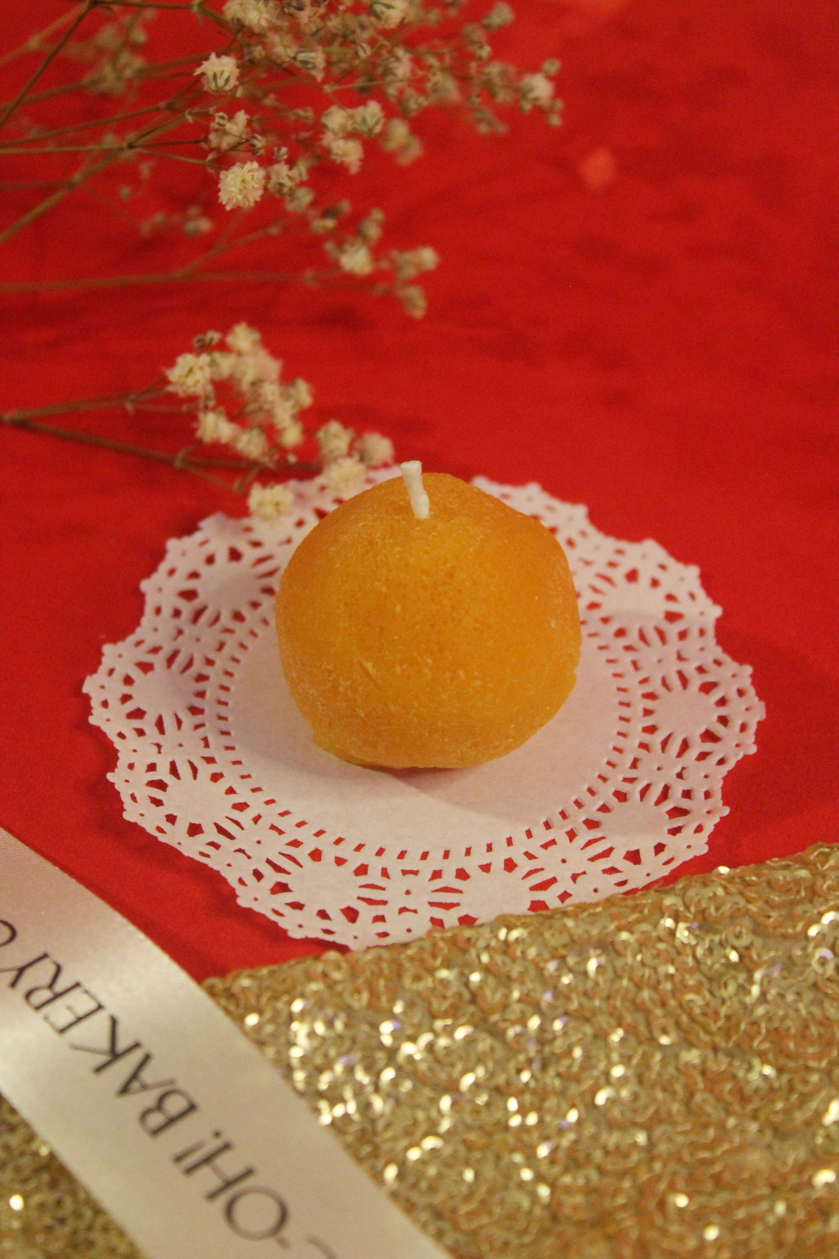 Besan laddoo candle