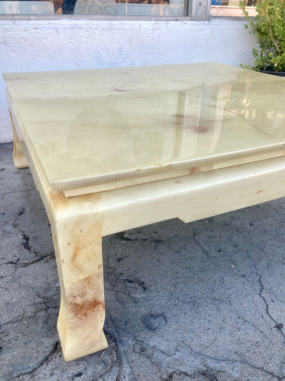 Thumbnail: Karl Springer Asian Inspired Parchment Covered Coffee Table