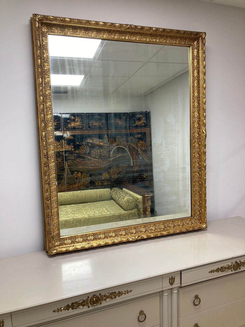Thumbnail: French 18th Century Louis XVI Gilt Mirror