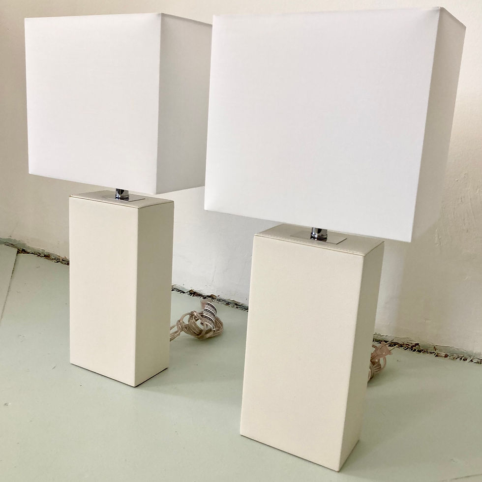 Thumbnail: Todd Hase White Dragon Table Lamps - a Pair
