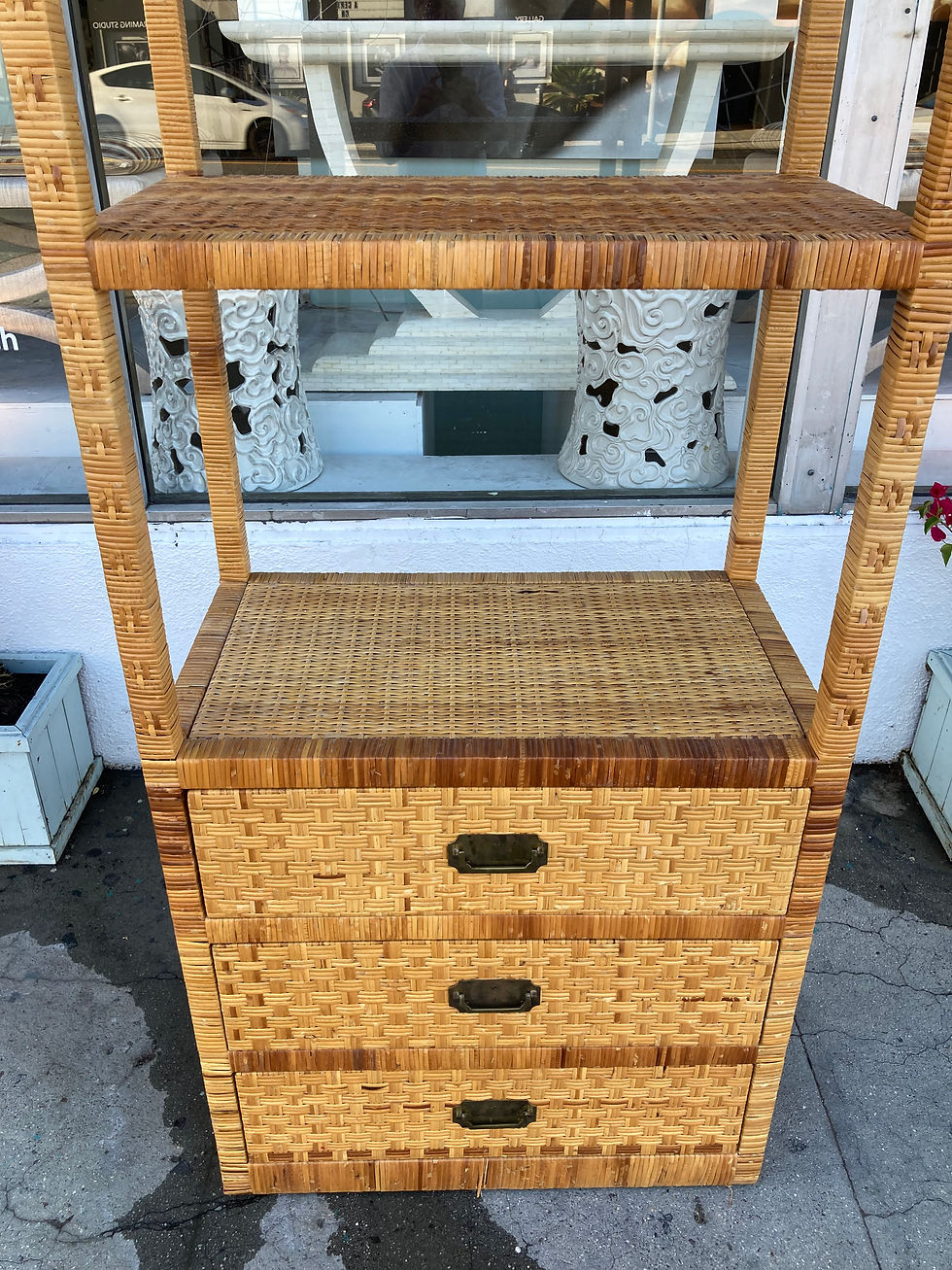 Thumbnail: Bielecky Brothers Rattan Etagere Chest
