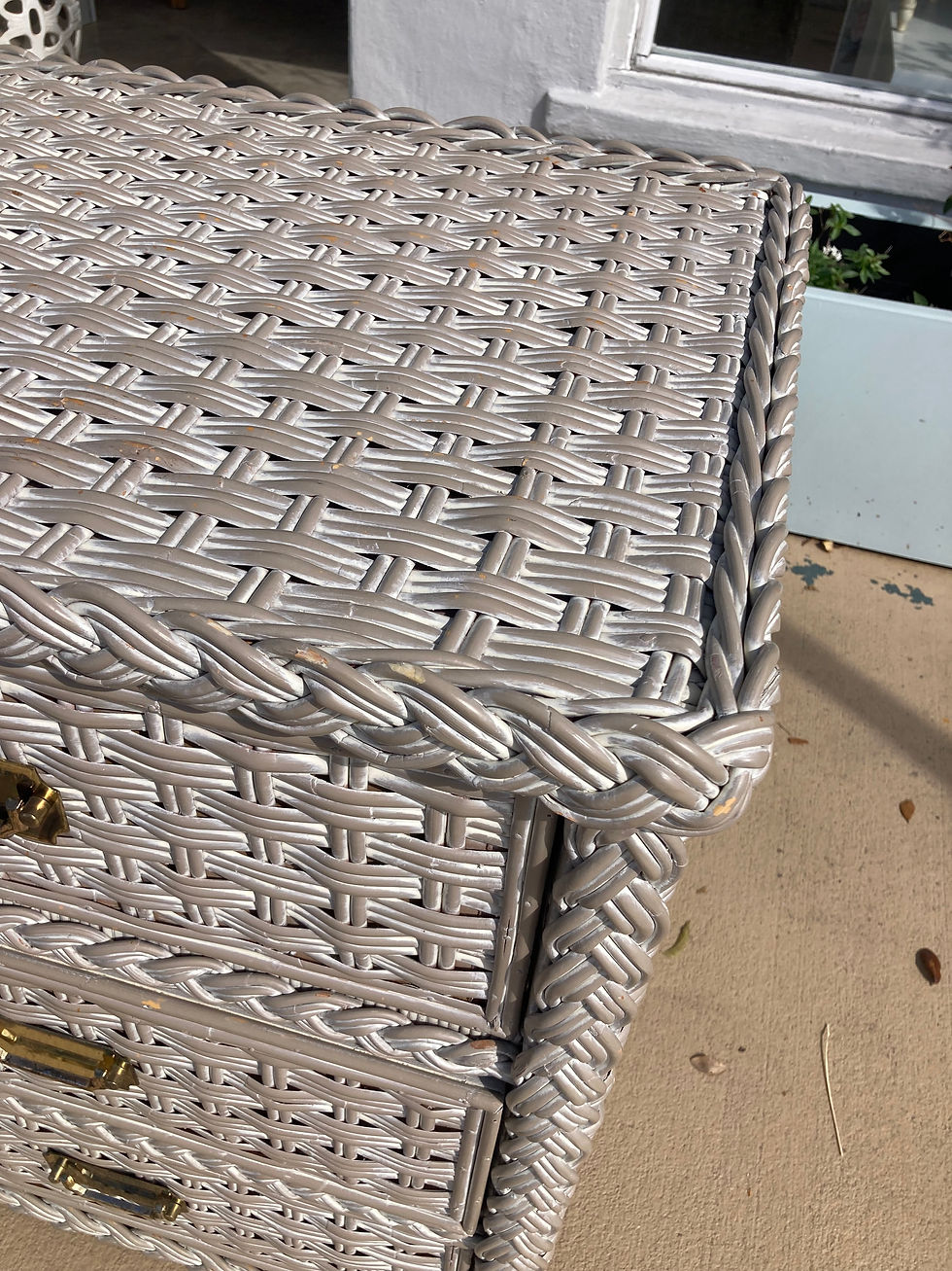 Thumbnail: Bielecky Brothers Rattan Double Dresser in White Washed Finsh