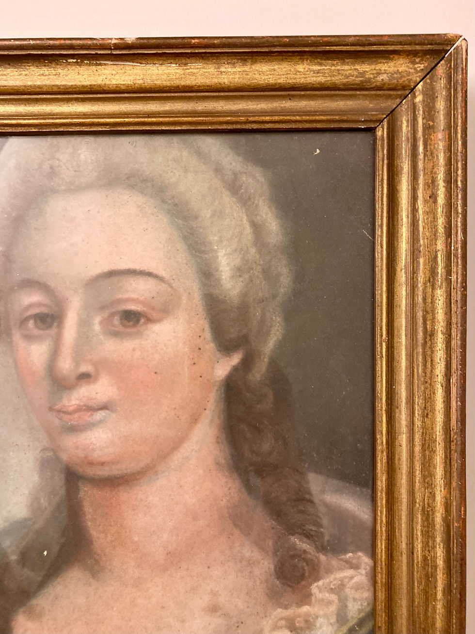 Thumbnail: French 18th Century Pastel Drawing Portrait of a Lady