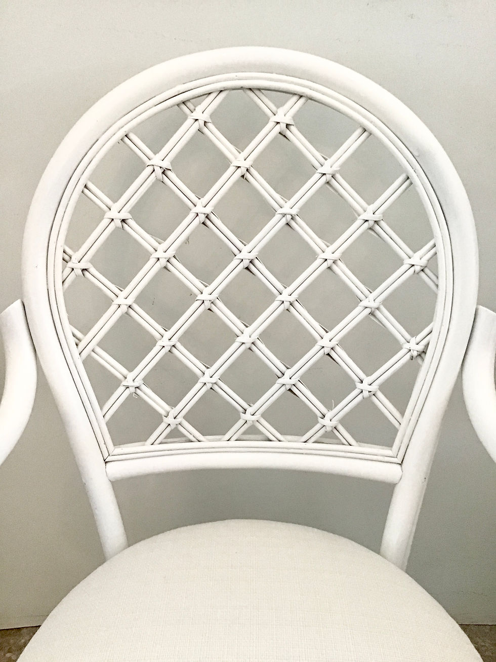 Thumbnail: Ficks Reed Arm Chairs With New Todd Hase Upholstery - a Pair