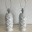 Thumbnail: Blanc Porcelain Lattice Pattern Table Lamps -a Pair