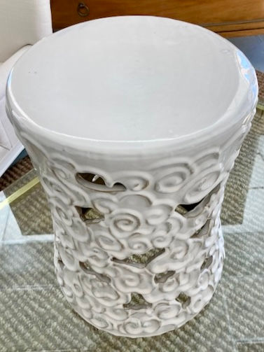 Thumbnail: White Glazed Ceramic Cloud Garden Seat
