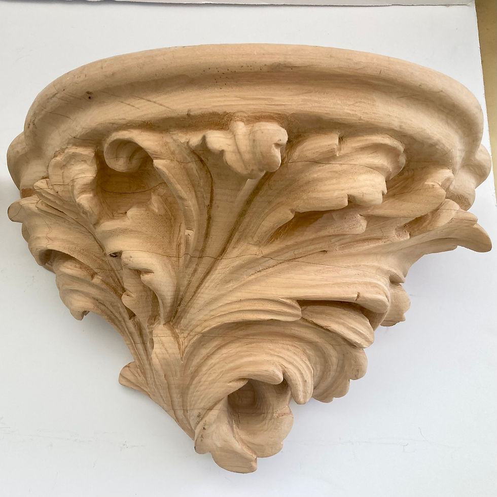Thumbnail: Michael Taylor Acanthus Leaf Natural Wall Brackets, a Pair #2