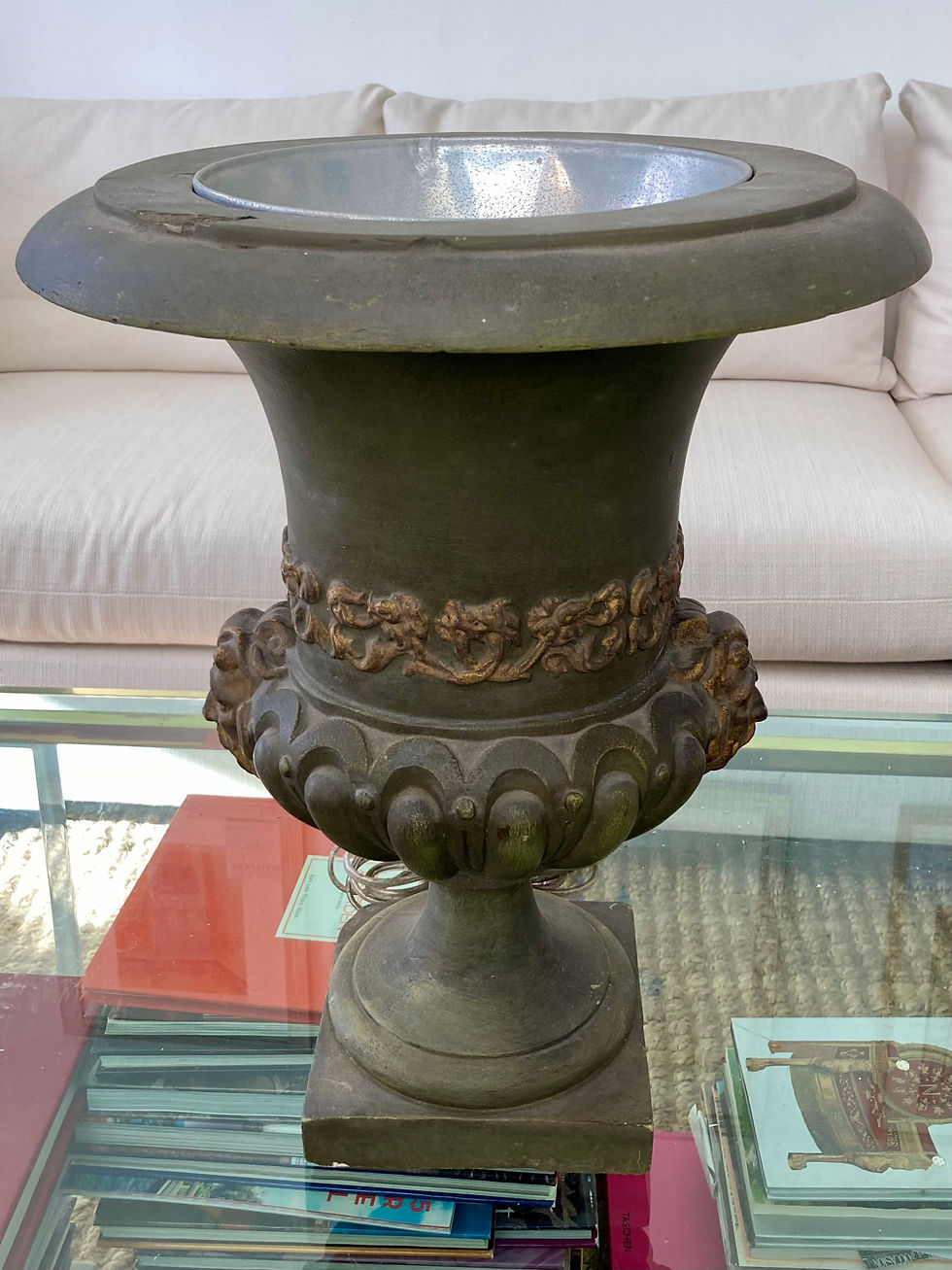 Thumbnail: French Painted Terra Cotta Urn Uplight