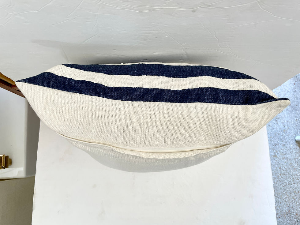 Thumbnail: Square Blue and White Stripes Toss Pillow