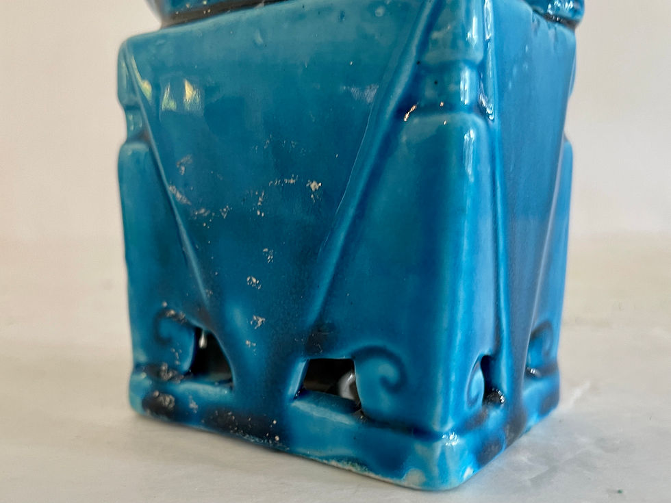 Thumbnail: Ceramic Asian Turquoise Foo Dog