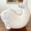 Thumbnail: Hollywood Regency Vintage White Glazed Ceramic Fish