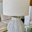 Thumbnail: White Washed Wicker Basket Lamp With Chrome Fittings