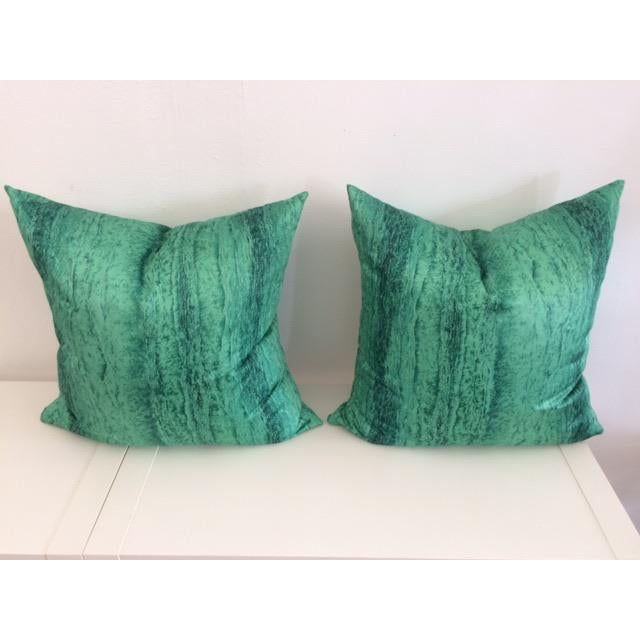 Thumbnail: Contemporary Malachite Pillows - A Pair