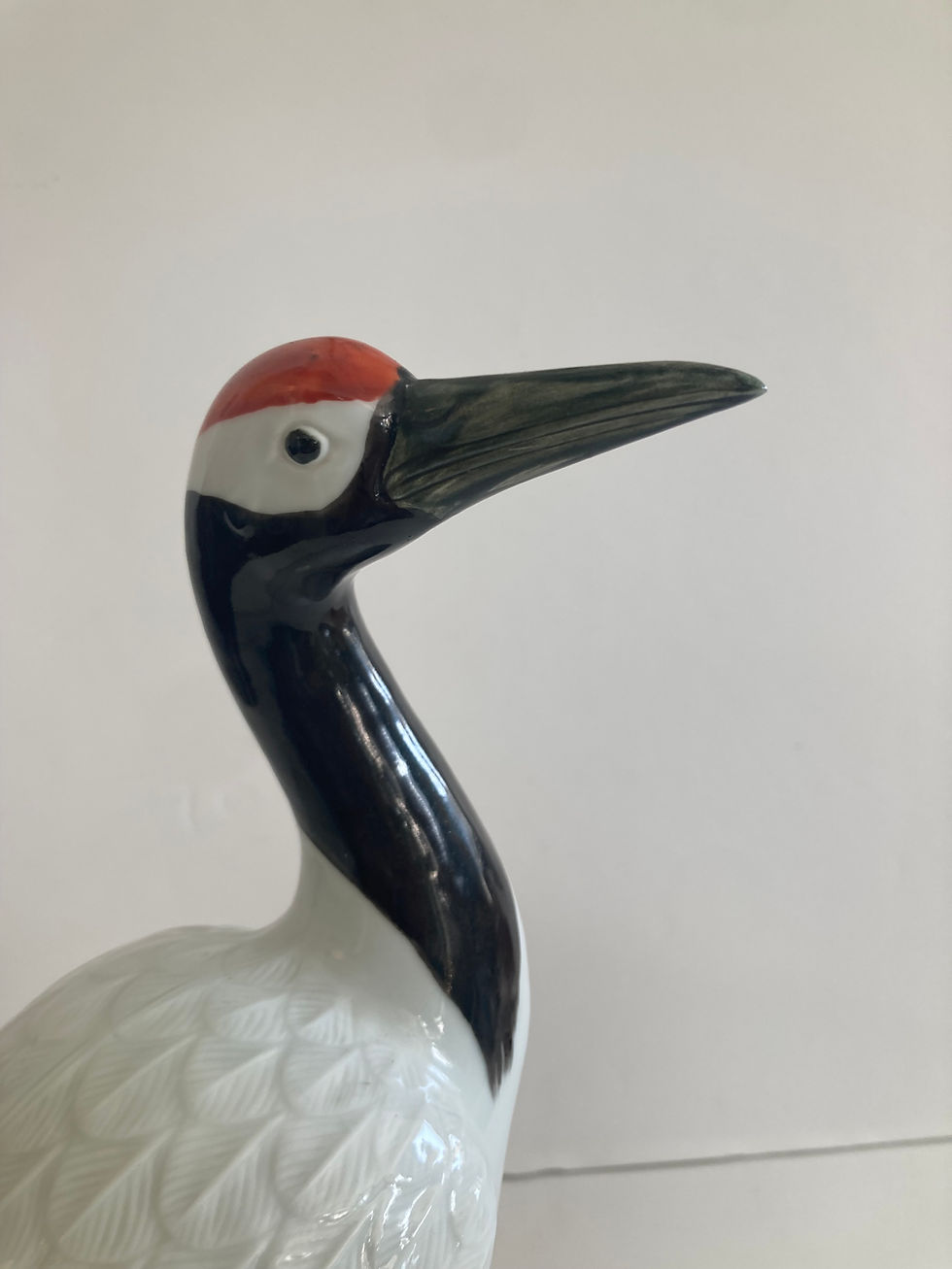 Thumbnail: Asian Tropical Crain Bird in Glazed Porcelain