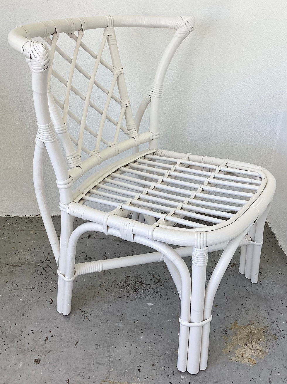 Thumbnail: Ficks Reed Curved Back Side Chairs With New Sunberella Upholstery - a Pair