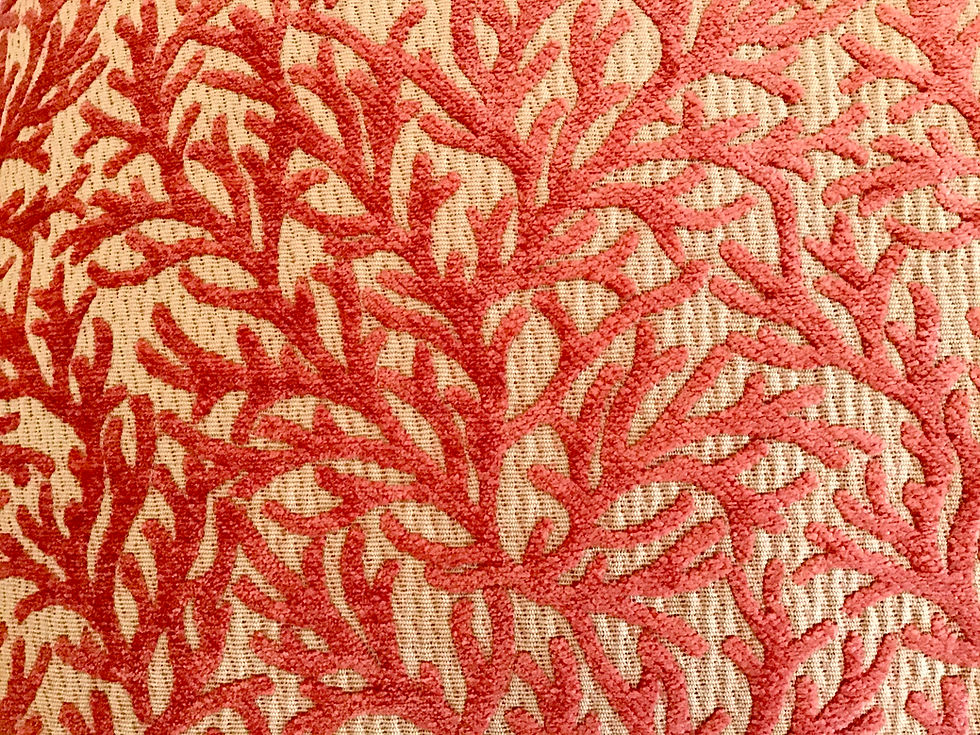 Thumbnail: Coral Velvet Toss Pillow Newly Made