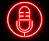 tik tok live microphone logo flashing red