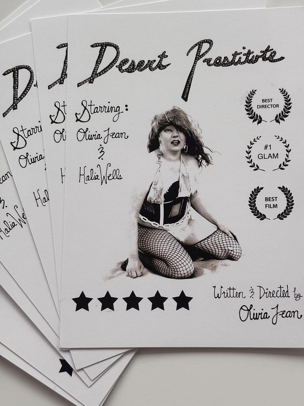 Thumbnail: DESERT PROSTITUTE Movie Poster 5x7 Signed Art Print