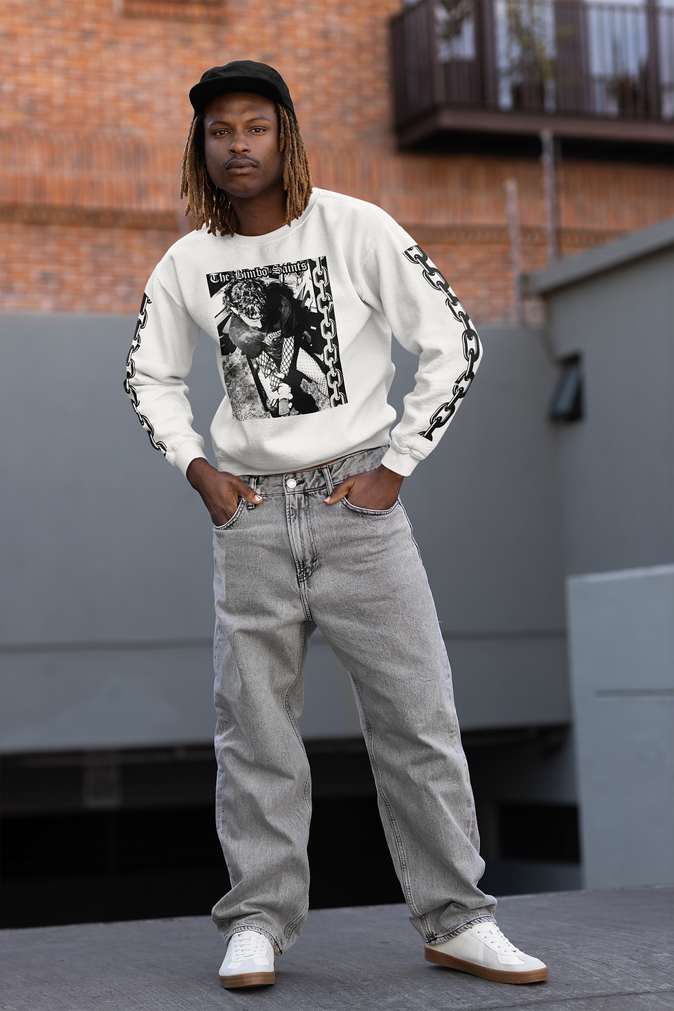 Thumbnail: BIMBO SAINTS BLACK CREWNECK WITH SIGNATURES 
