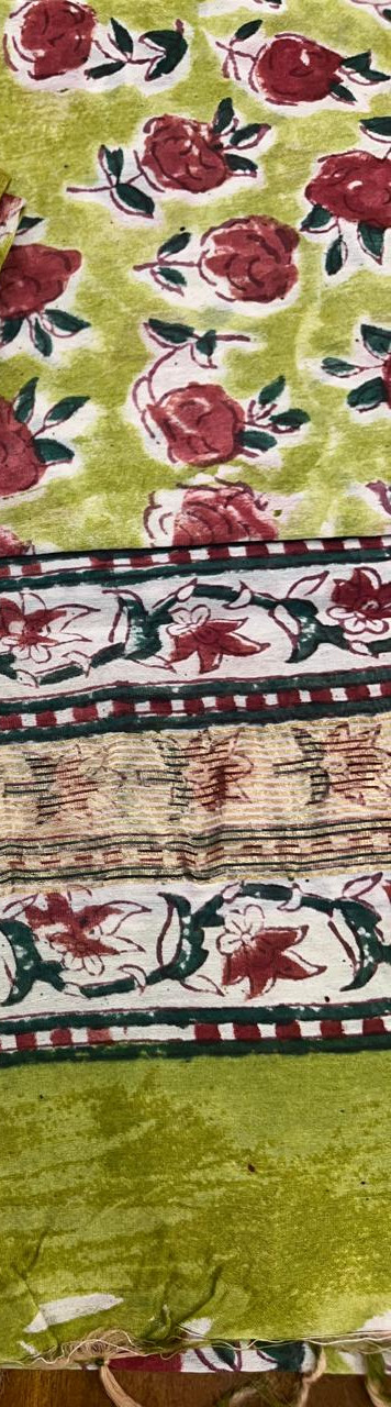 Thumbnail: Hand block Print Chanderi Suit with Premium Chanderi Dupatta