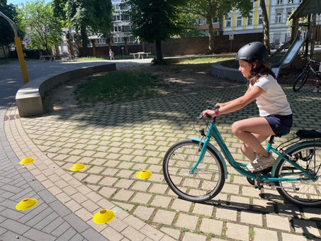 Fahrradtraining an der JWS