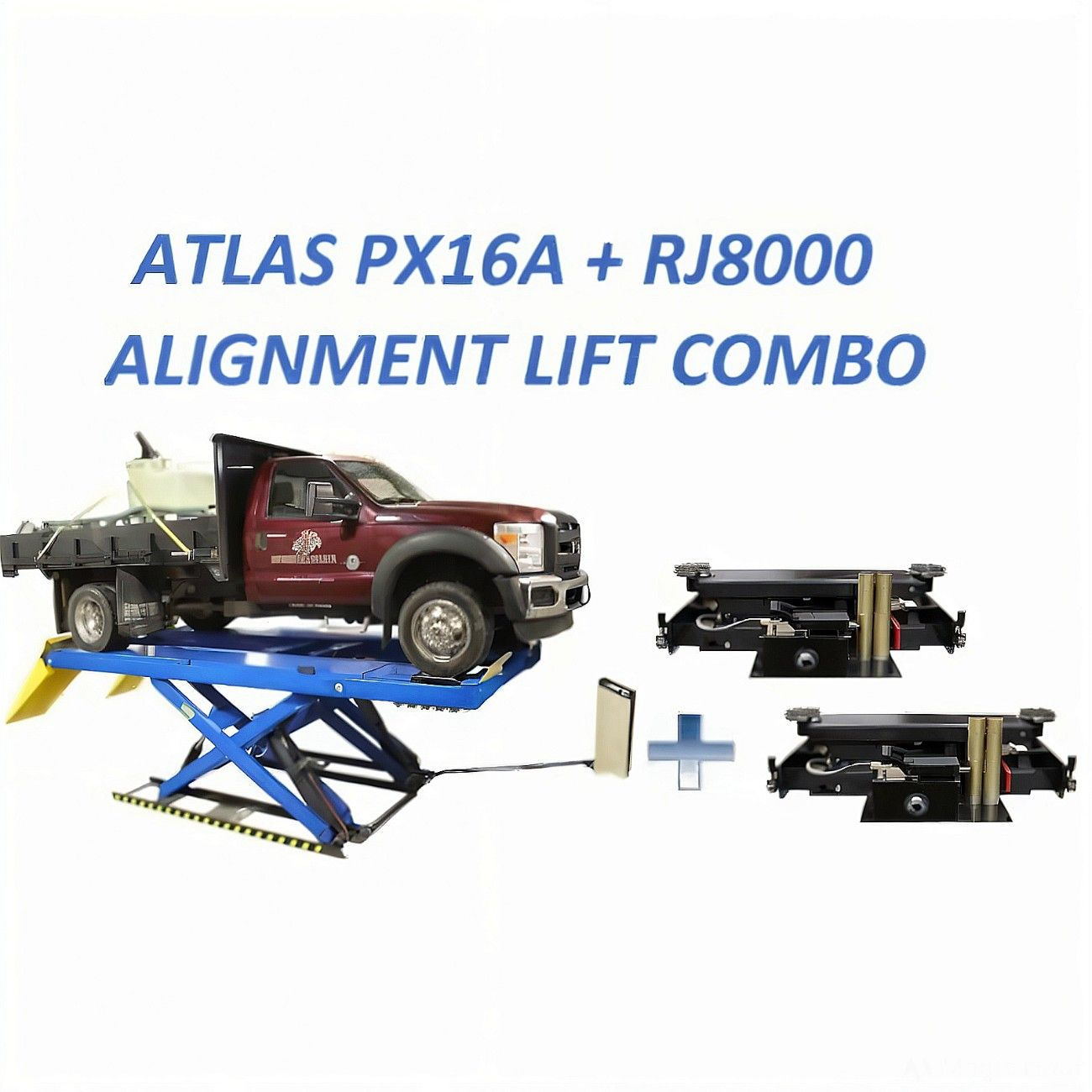Atlas PX16A Scissor Alignment Lift and RJ8 Rolling Jack Combo