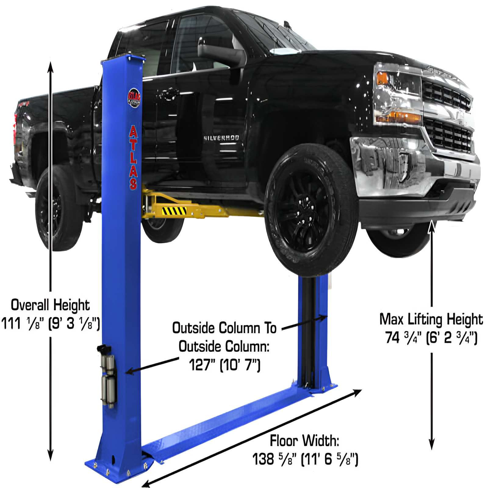 Atlas PVL9BP 9,000 lb 2 Post Lift - ALI Certified
