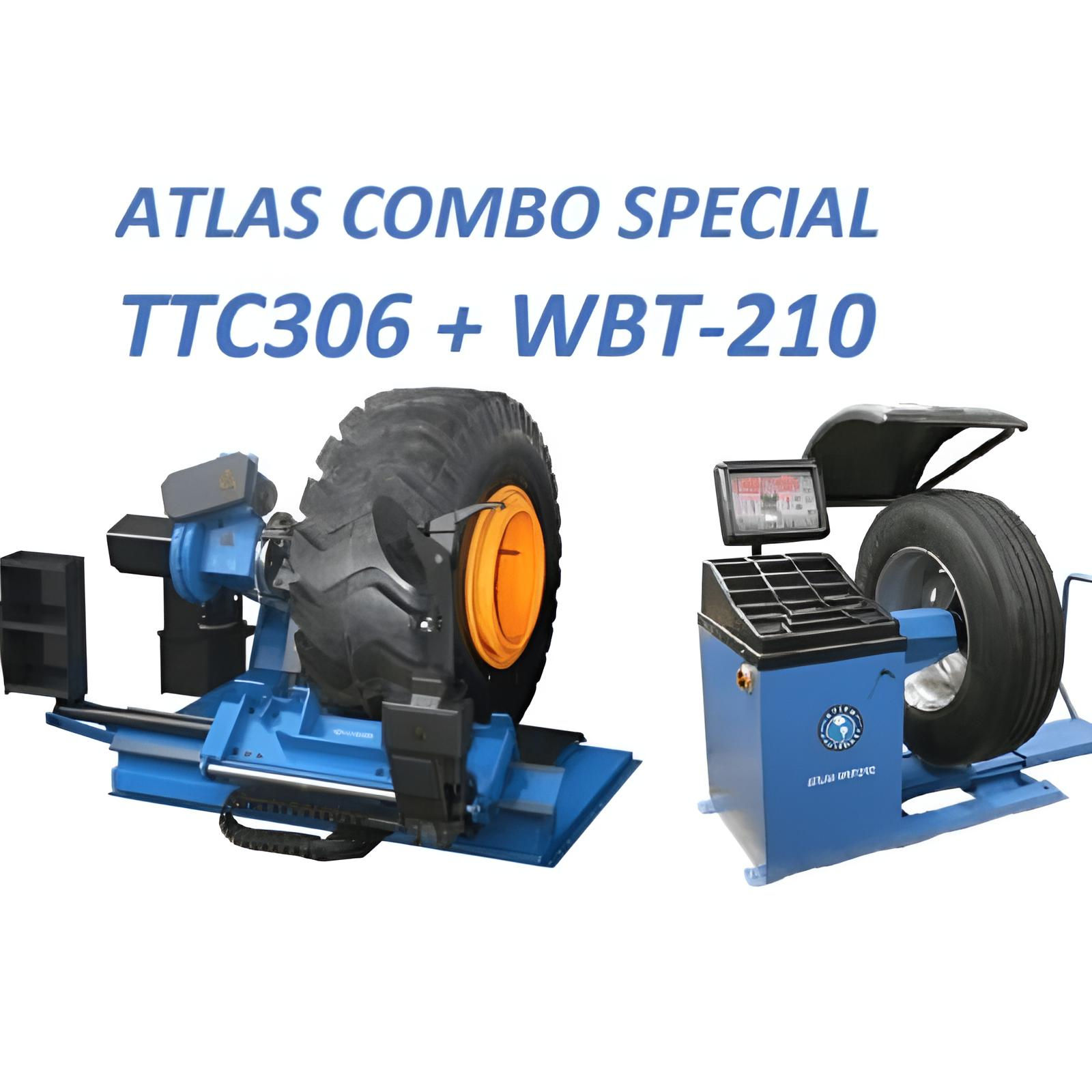Atlas TTC306 Tire Changer + WBT-210 Wheel Balancer Combo 4