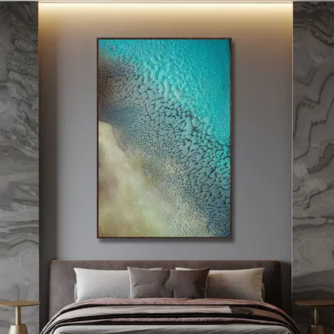 Contemporary abstract art by Petra Meikle De Vlas - Evoking deep emotions with nature-inspired themes. 
Abstract Ocean Canvas Print.