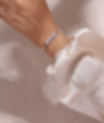 Preciosa crystal and Miyuki glass beaded word bracelet on wrist