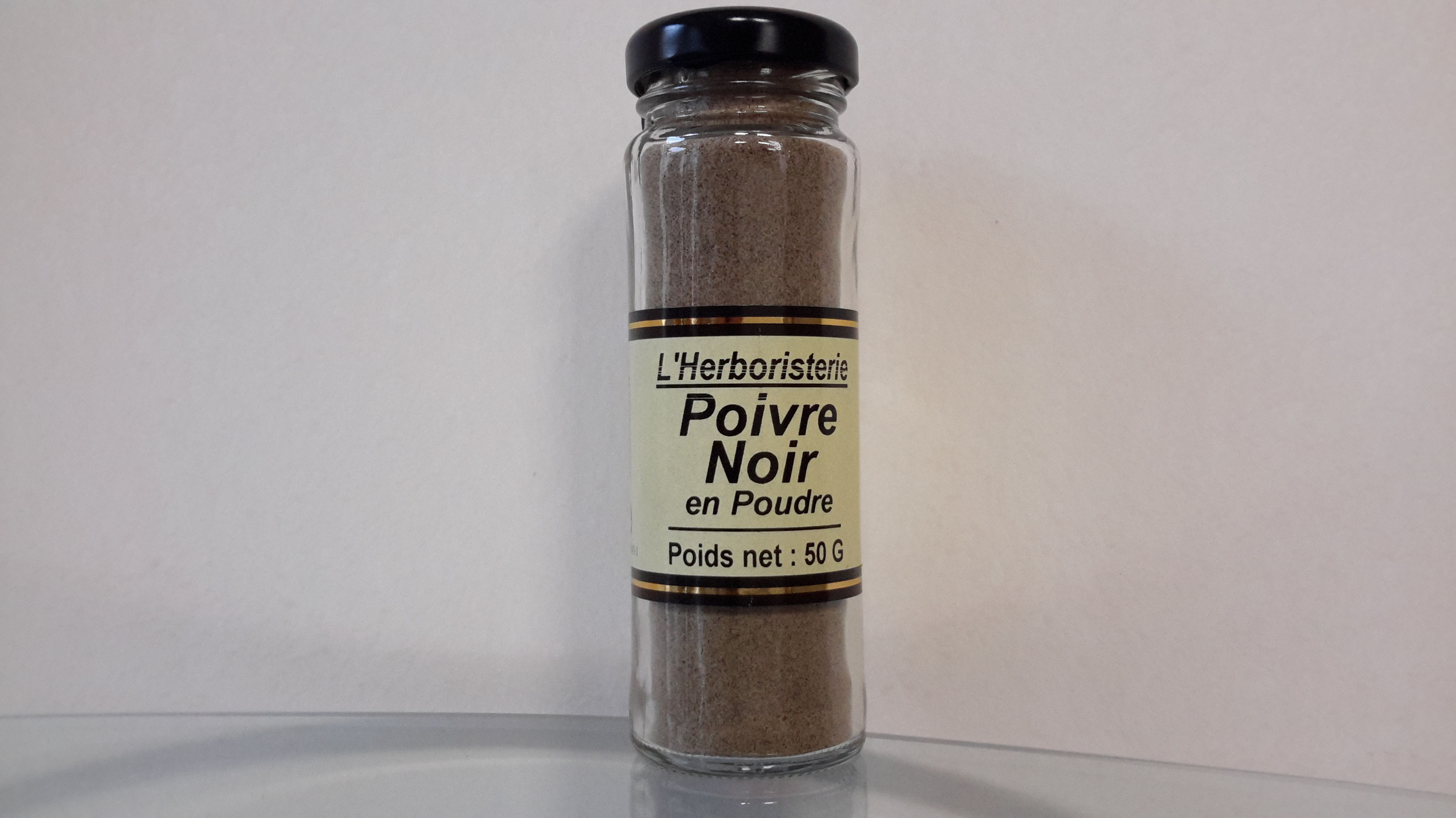 Poivre noir  en poudre L'herboristerie 50g