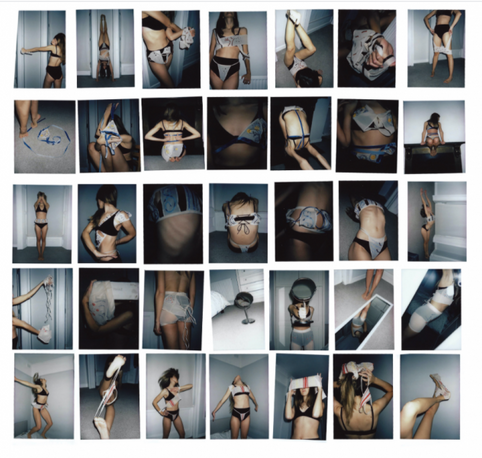 a series of images of experimentation of lingerie on the blog by Gabriella Bilotta