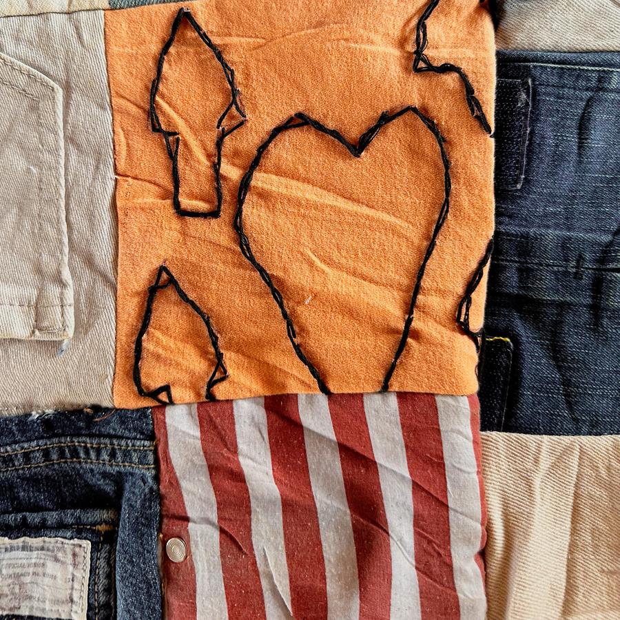Close up of the 'Pockets of Love' project. Photo by David Betteridge.