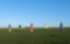 A landscape image of five people standin