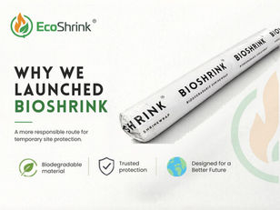 BIOSHRINK biodegradable shrink wrap roll for temporary scaffold encapsulation and site protection