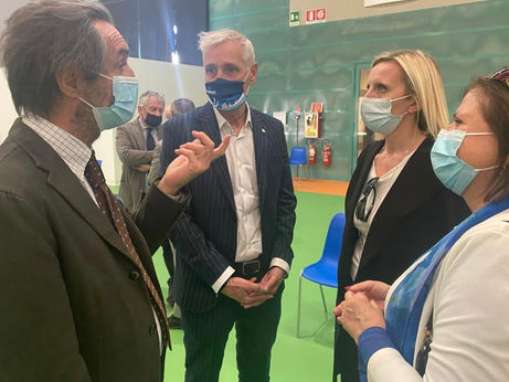 BERGAMO - Il Presidente della Regione Lombardia Fontana in visita alla Fiera di Bergamo