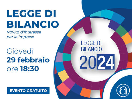 BERGAMO - Un seminario per illustrare le novità per le imprese della Legge di bilancio