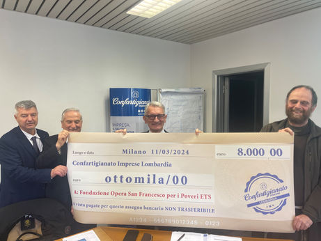 SOLIDARIETA' - Continua l'impegno a favore di Opera San Francesco per i Poveri con una nuova donazione