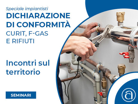BERGAMO - Impiantisti, 5 incontri sul territorio su Dichiarazione di Conformità, F-Gas e rifiuti