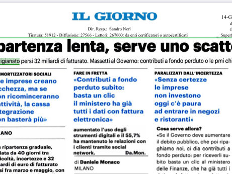 CORONAVIRUS – Massetti intervistato su "Il Giorno" guarda al futuro delle imprese lombarde