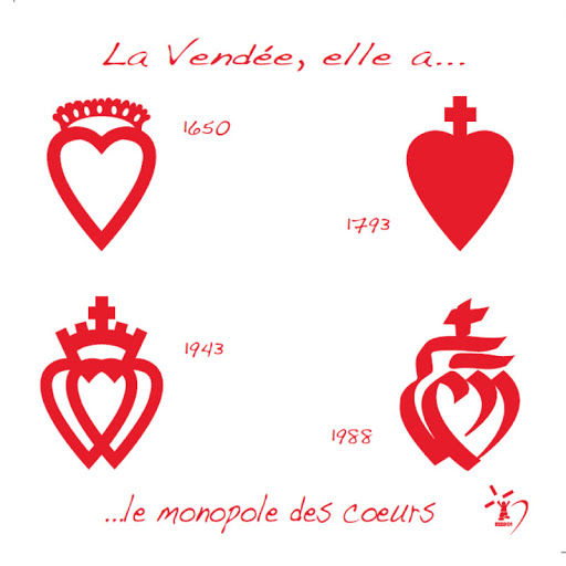 Ancien Coulant (fermoir) Bracelet/collier - Emblème Cœur Vendéen En émail - Occasion, Manque D'émail