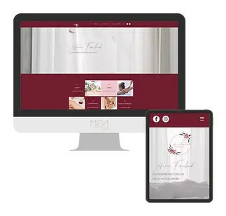Webdesign von MIPA Agentur für das Kosmetikstudio, dargestellt auf Desktop und Smartphone.