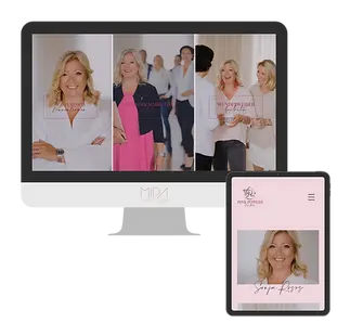 Webdesign von MIPA Agentur für Steffi Franz Coaching, dargestellt auf Desktop und Smartphone.