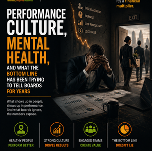 The debate is wrong. It is not performance versus mental health. It is whether your board can tell the difference between a high-performance culture and a high-pressure culture. Because the research can. High-pressure cultures produce short-term results and medium-term collapse. Disengaged employees cost the global economy USD 8.9 trillion annually. Talent attrition driven by culture costs between half and twice an employee's annual salary to replace. Presenteeism costs three times more than absenteeism.