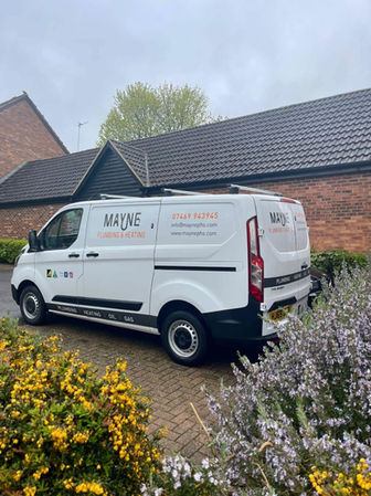 The service van of Mayne Plumbing and Heating Services Ltd in Swindon