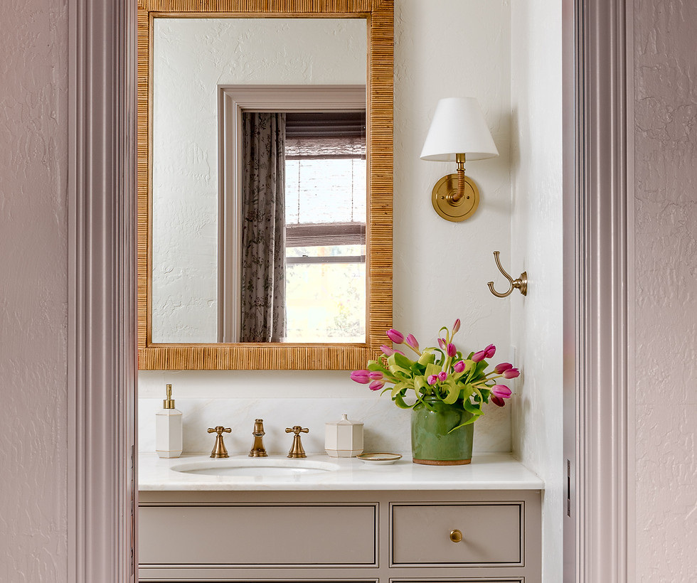 Custom Bathroom Vanity With Brass Fixtures