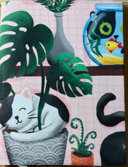Resting Cat- Reusable Notebook cover